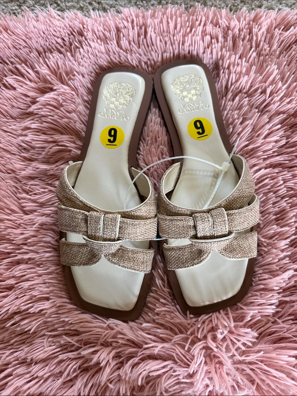 Vince Camuto slide sandals.